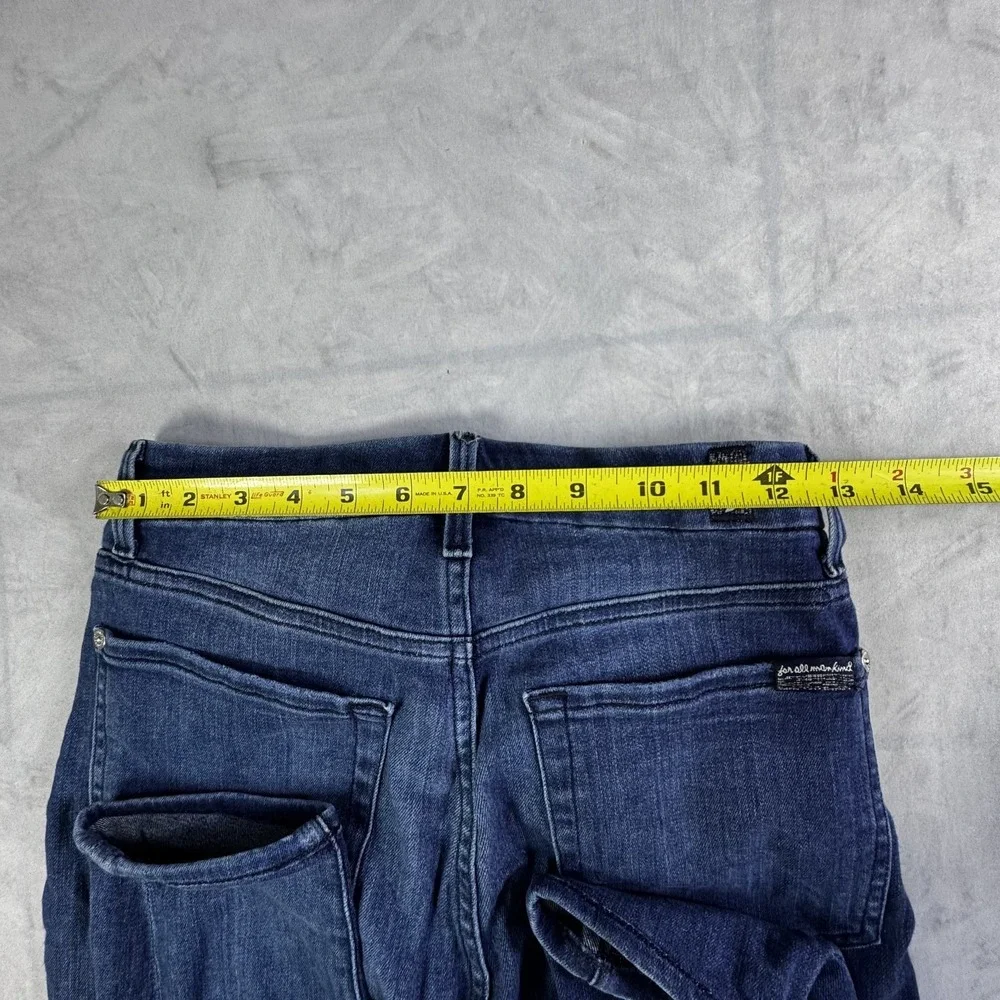 7 For All Mankind Womens Skinny Jeans Blue Denim Stretch 5 Pockets Outdoor 27